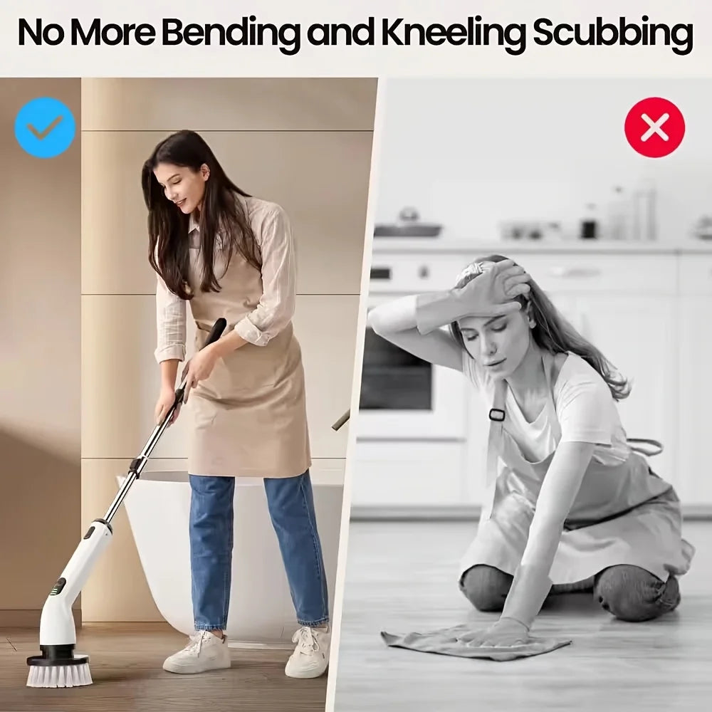 Pristine Spin Scrubber Bathtub